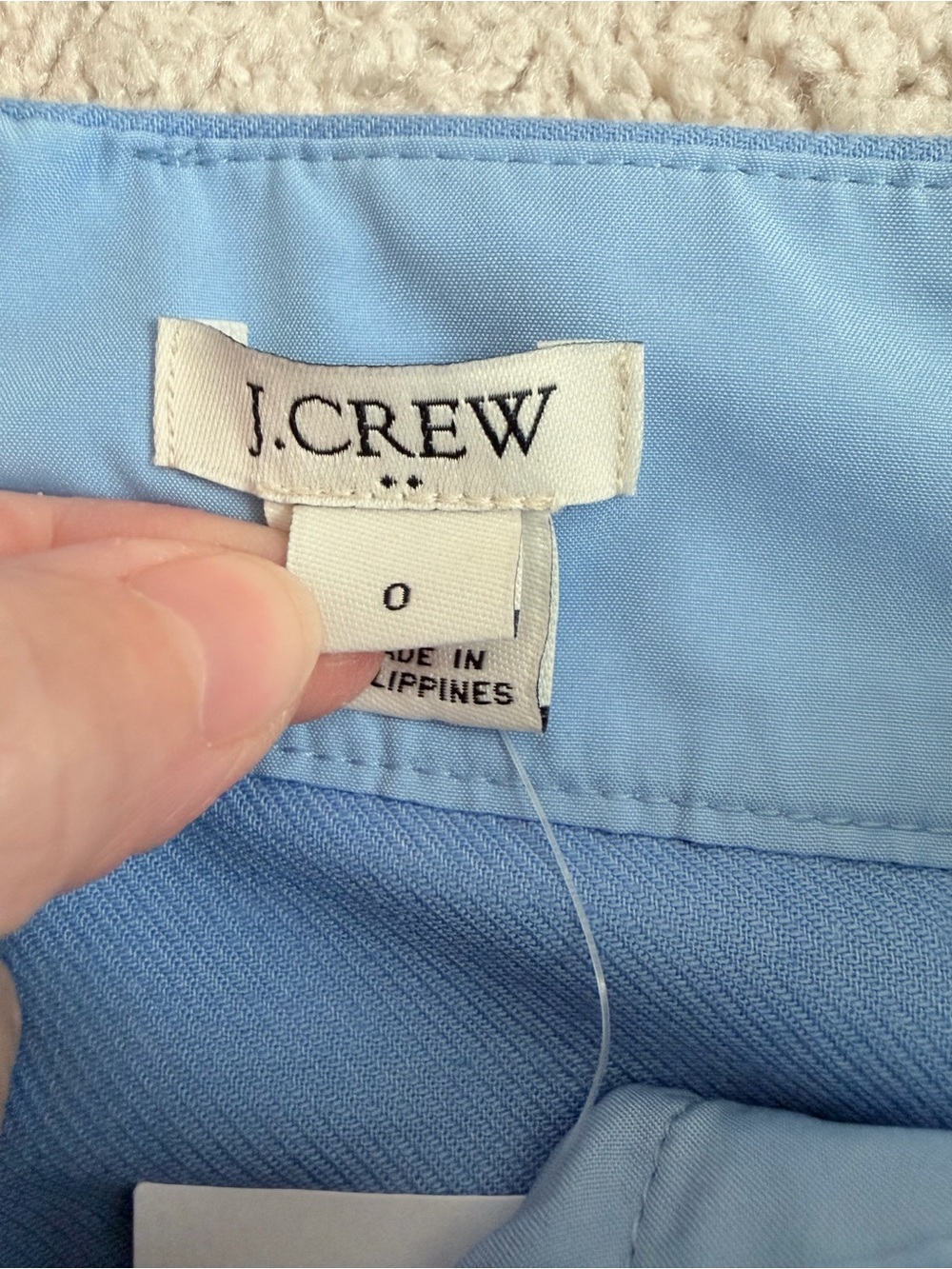 J.Crew Periwinkle Pencil Skirt Women’s Size 0 XS Cotton Solid Blue NWT - Picture 6 of 9
